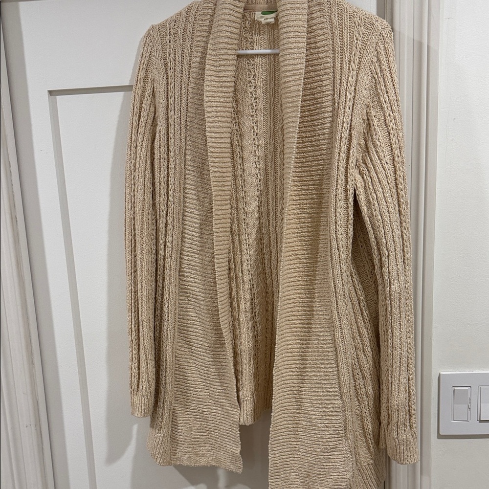 Anthropologie Textured Tan Cardigan